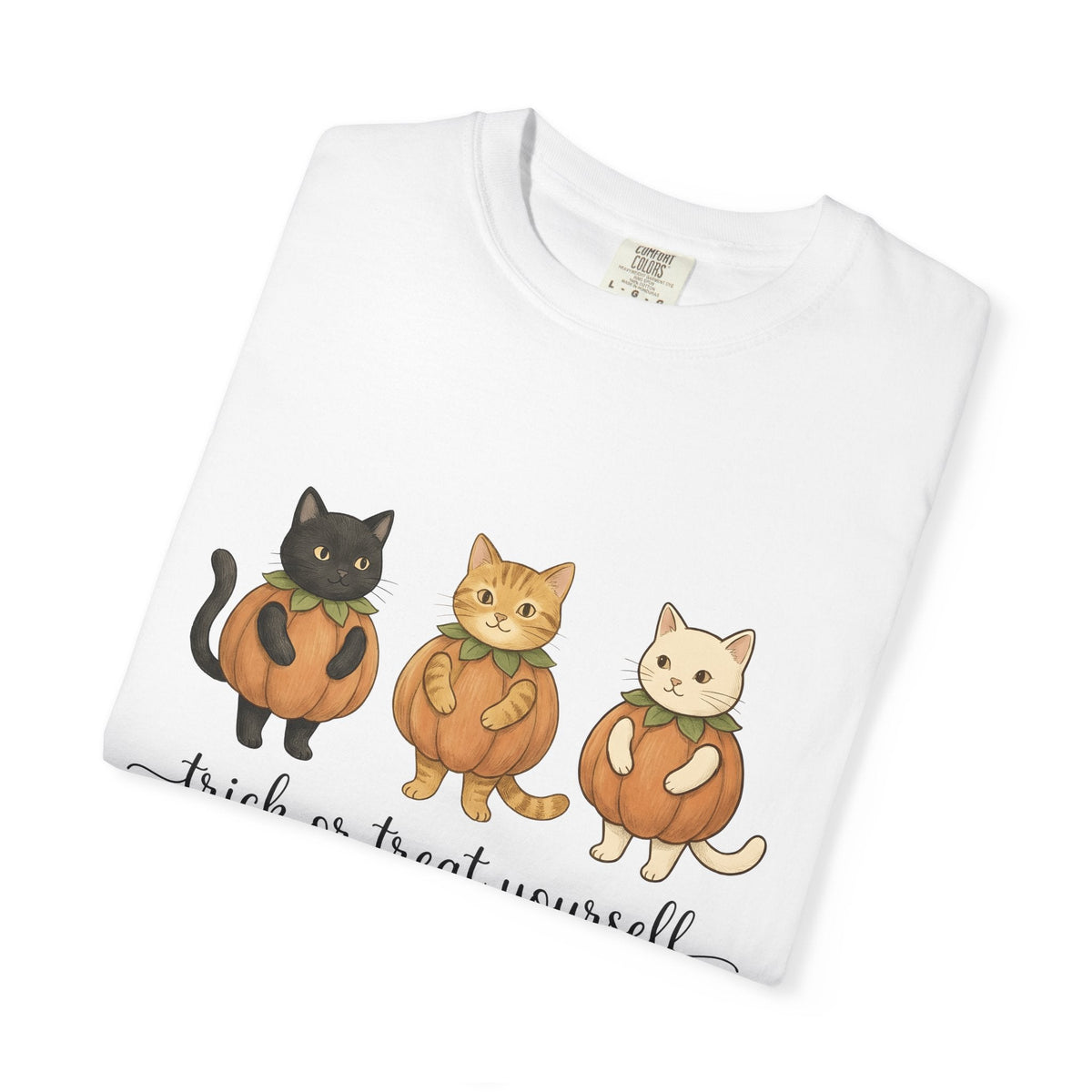 Cat Pumpkin Shirt Halloween Unisex Gift Kawaii Tee Gourd product image 6