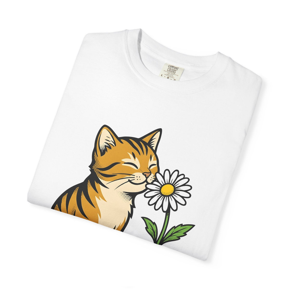 Tabby Cat Shirt Floral Unisex Gift Cartoon Tee Kitty product image 5