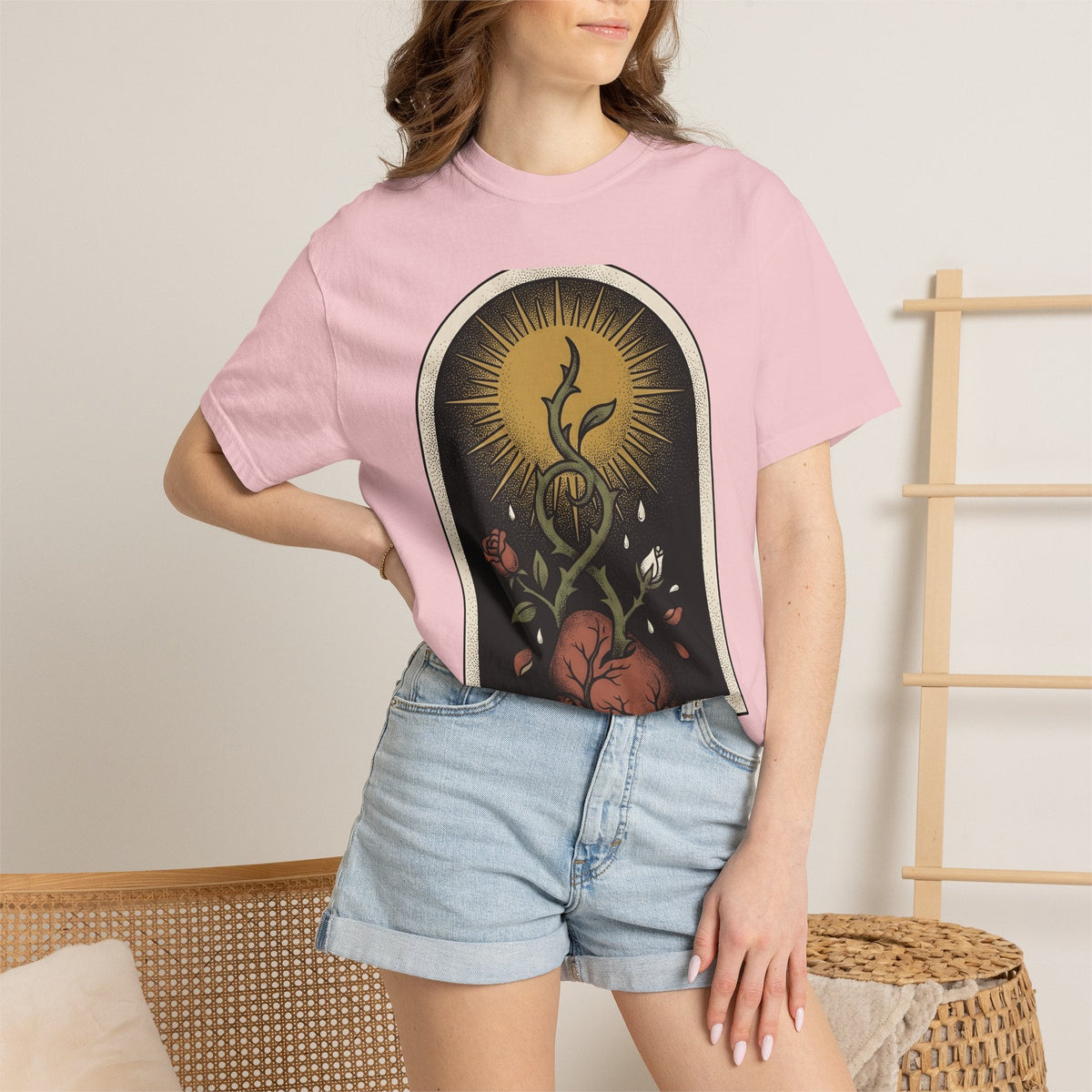 Heart Flower Shirt Holiday Spooky Unisex Gift Traditional product image 12