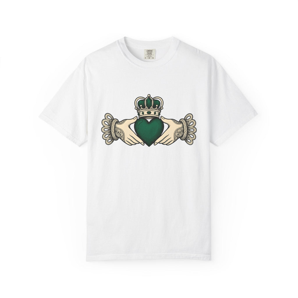 Claddagh Ring Shirt St Patrick's Day Celtic Gift Women Classic Tee Claddagh T-Shirt Irish Fan Claddagh Tshirt Celtic Graphic Retro Tiara
