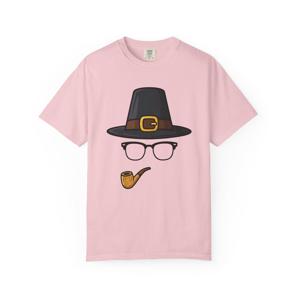 Pilgrim Hat Cartoon T-Shirt – Funny Thanksgiving Prank Humor, Unisex Graphic Tee