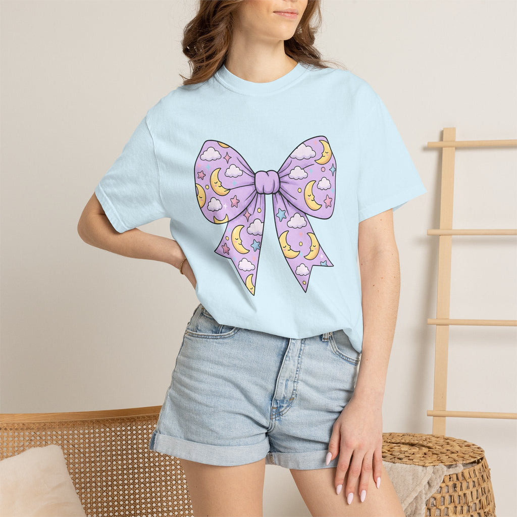 Night Bow Shirt Celestial Sweet Unisex Gift Hand Drawn Tee product image 9