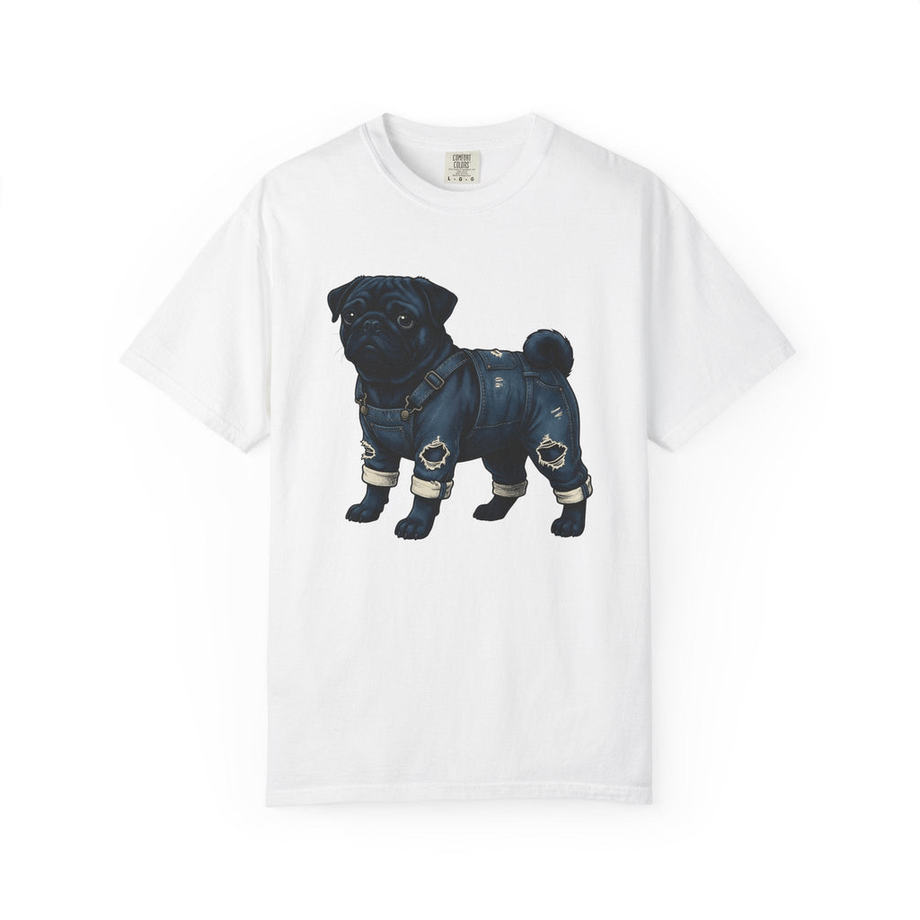 Pug Dog Shirt Fashion Unisex Gift Hand Drawn Tee Poodle product image 1