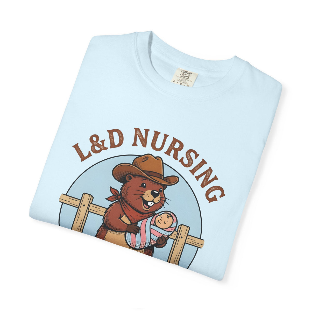 Cowboy Beaver Shirt Nurses Animal Gift Women Cartoon Tee product image 8