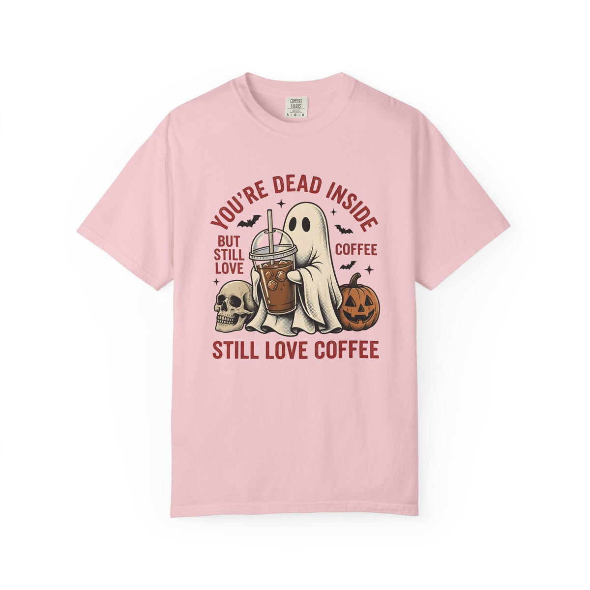 Phantom Coffee Tumbler Shirt Halloween Cafe Unisex Gift Weathered Tee Travel Mug