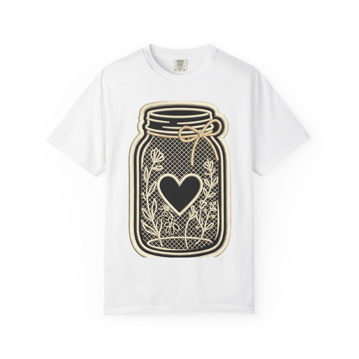 Canning Jar Heart Shirt Easter Country Unisex Gift Outline product image 1