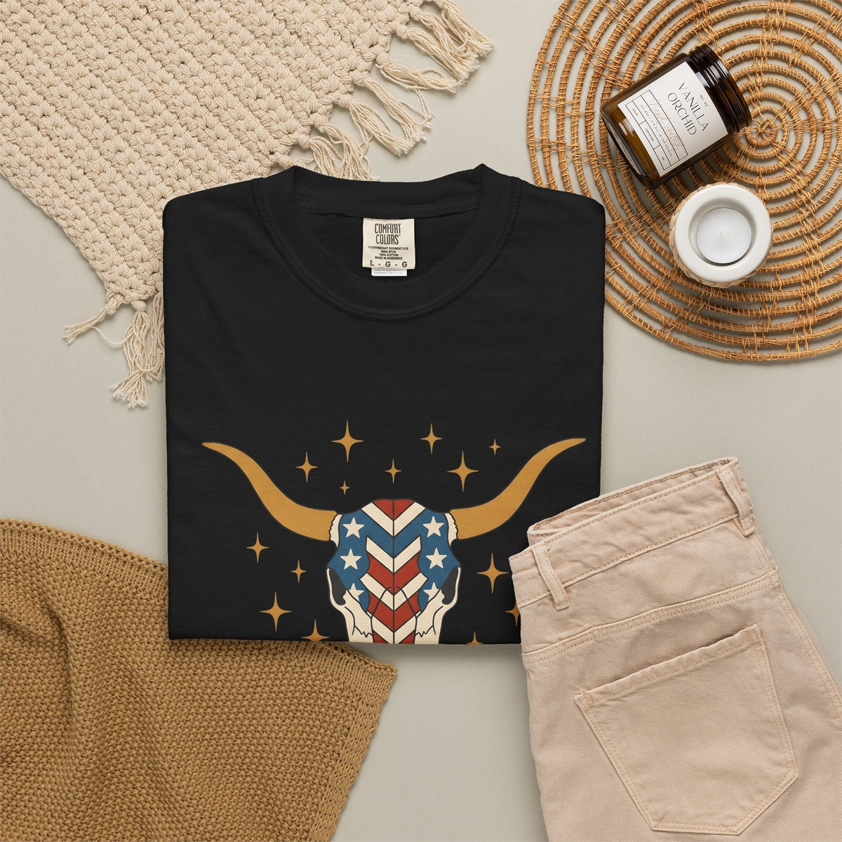 Longhorn Skull Shirt 4th Of July American Gift Women Tribal product image 16