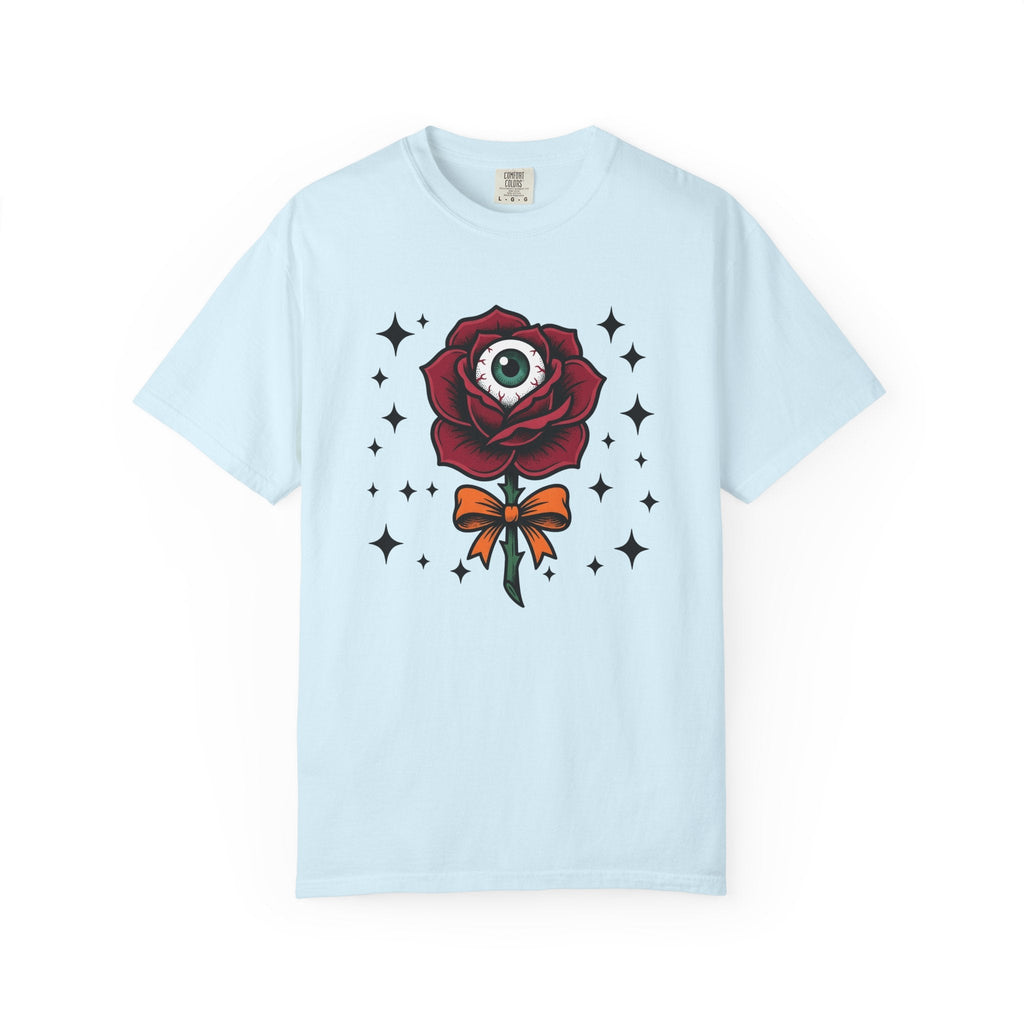 Eyeball Rose Shirt Halloween Gothic Unisex Gift Tattoo Tee product image 2
