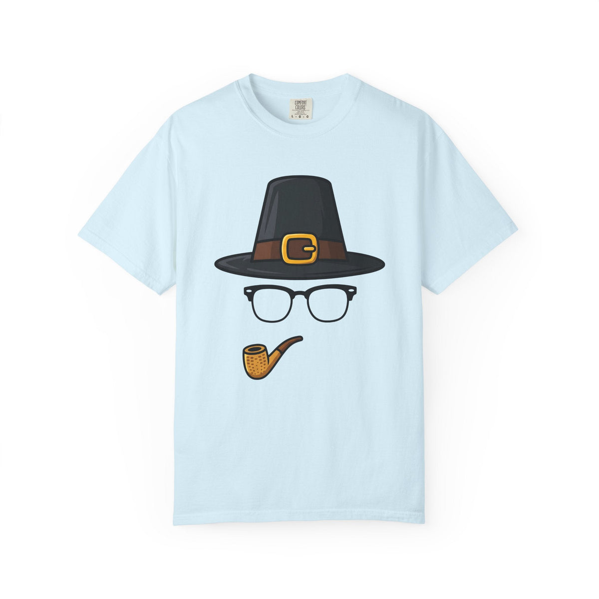 Pilgrim Hat Cartoon T-Shirt – Funny Thanksgiving Prank Humor, Unisex Graphic Tee