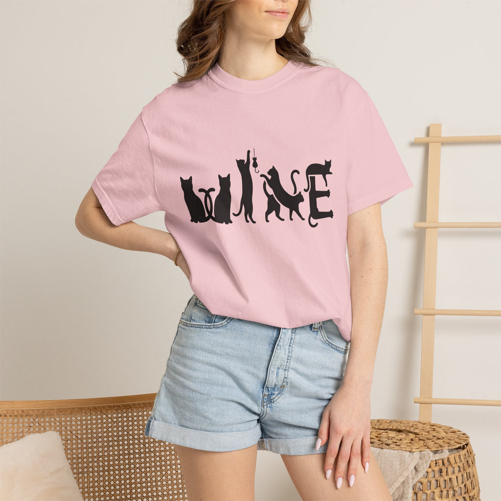 Cat Outline Shirt Animals Unisex Gift Simple Tee Kitten product image 12
