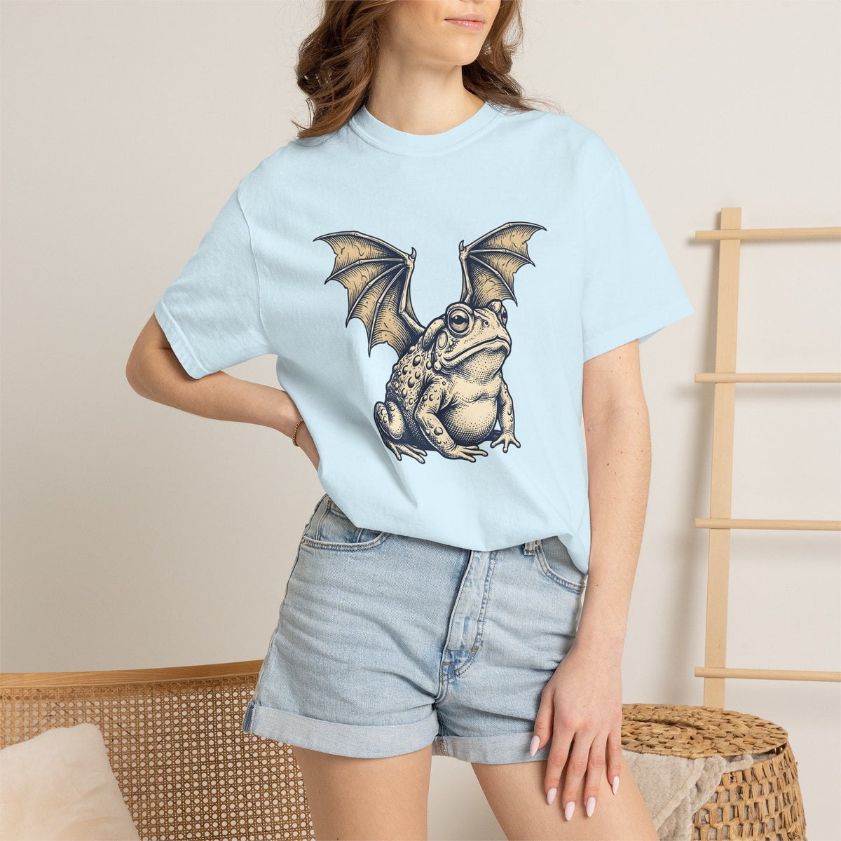 Wings Frog Bat Shirt Fantasy Beast Gift Women Hand Drawn product image 10