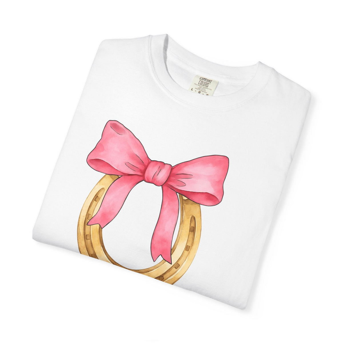 Horseshoe Bow Shirt Derby Racing Unisex Gift Artistic Tee product image 5