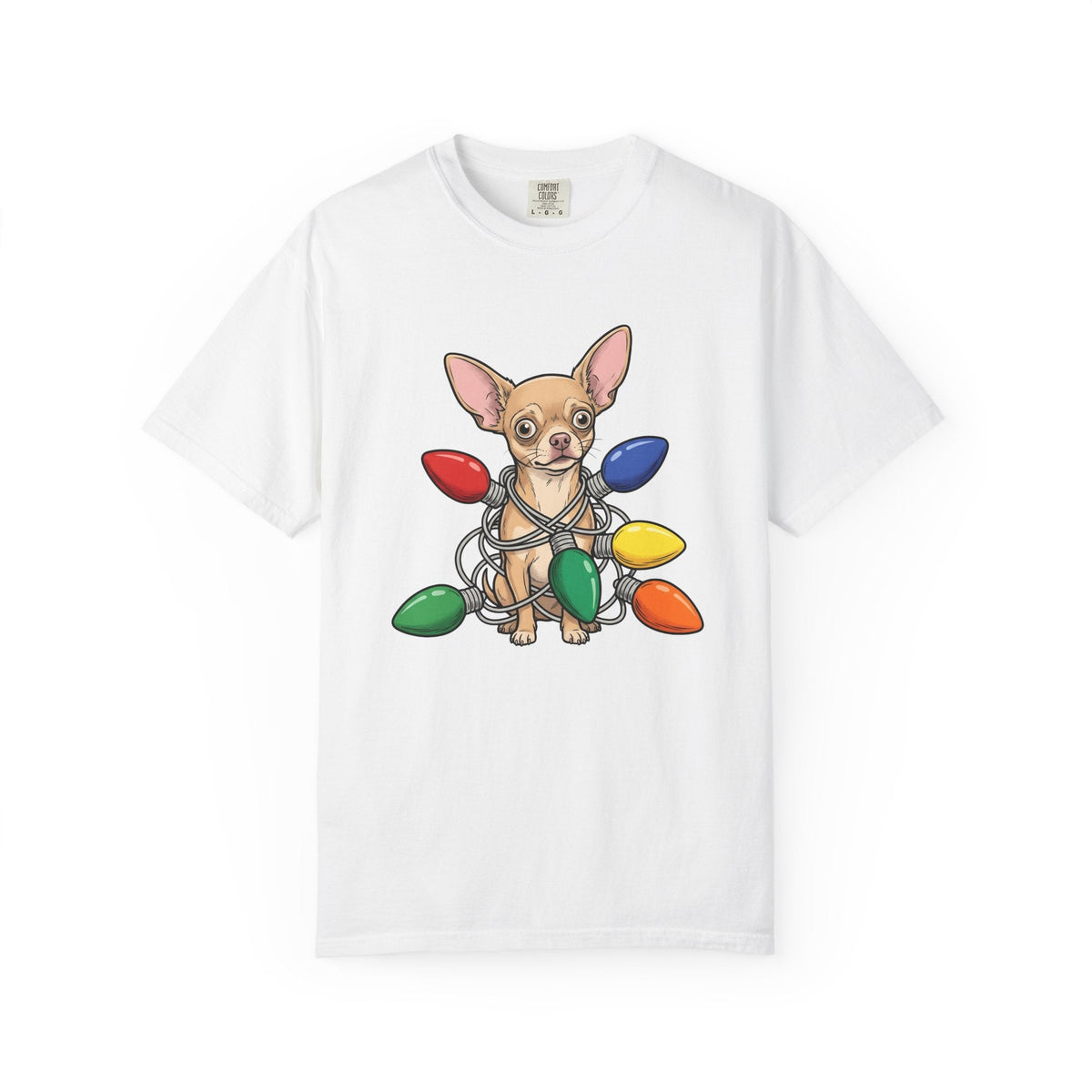 Chihuahua Christmas Lights Cute T-Shirt – Holiday Dog Lover product image 1