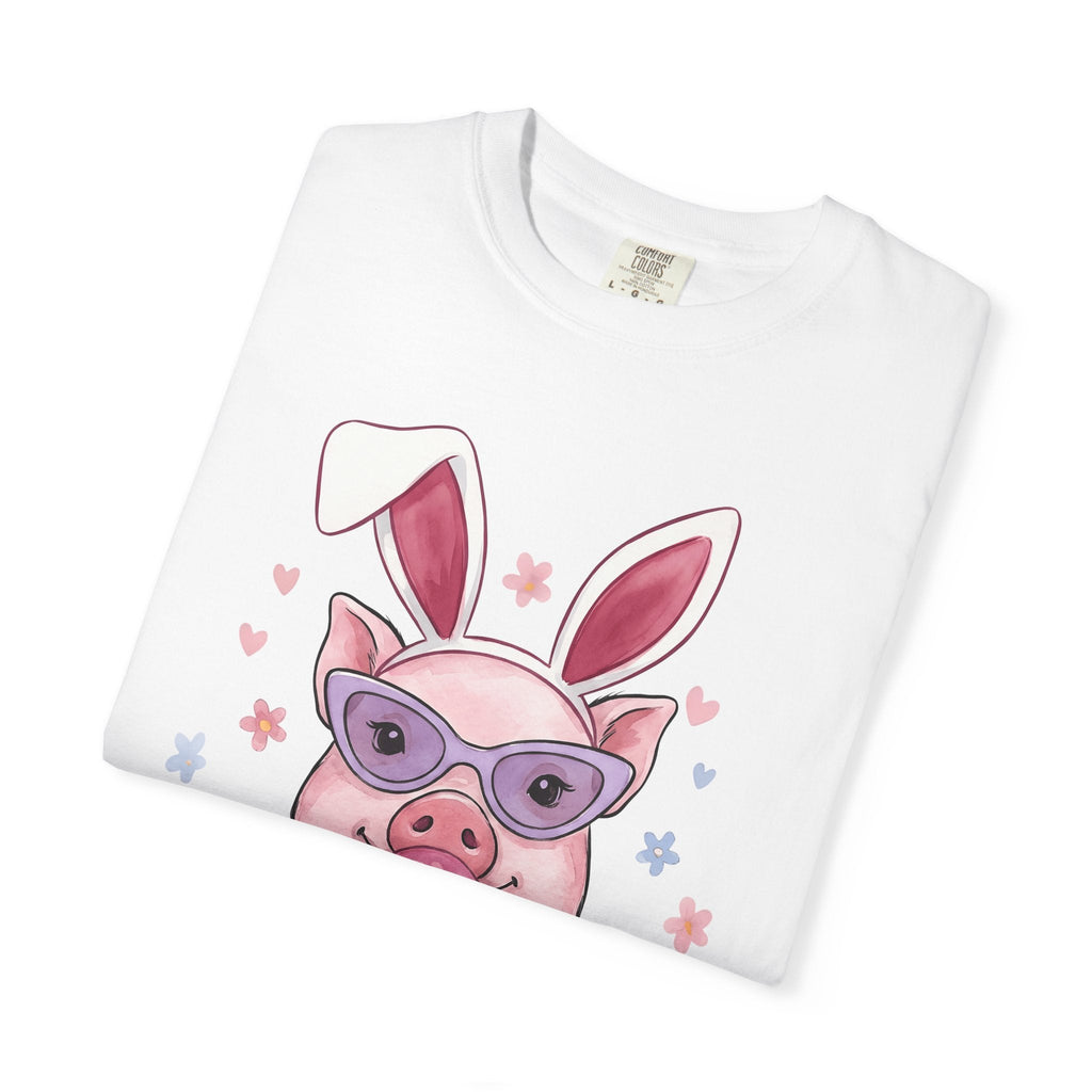Pig Bunny Ears Shirt Easter Farm Animals Unisex Gift Hand product image 5
