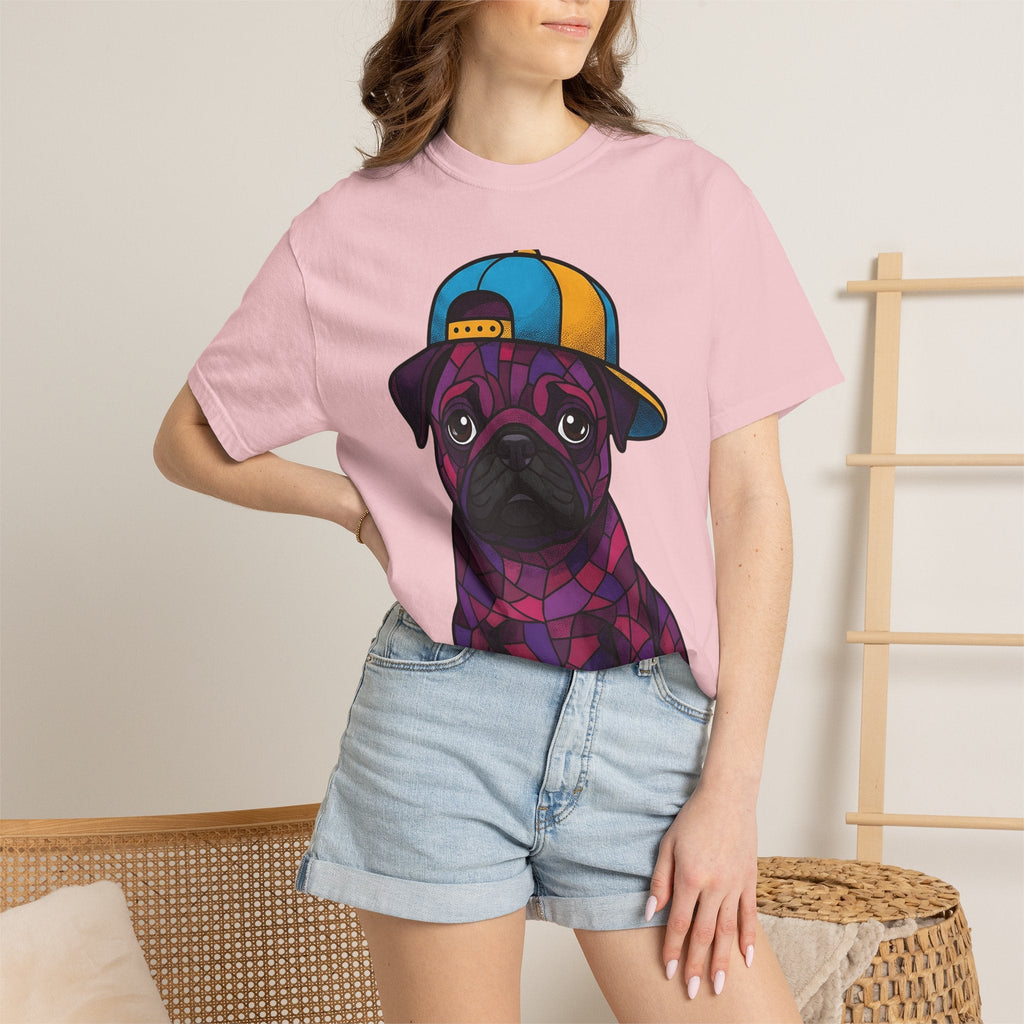 Pug Puppy Shirt Dog Casual Wear Unisex Gift Stained Glass product image 12