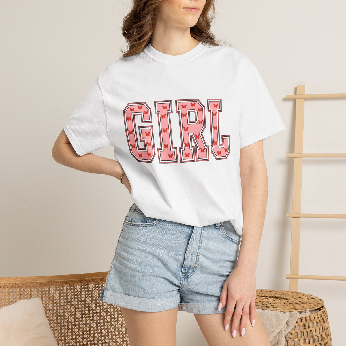 Butterfly Letterman Text Shirt St Valentine's Day product image 6