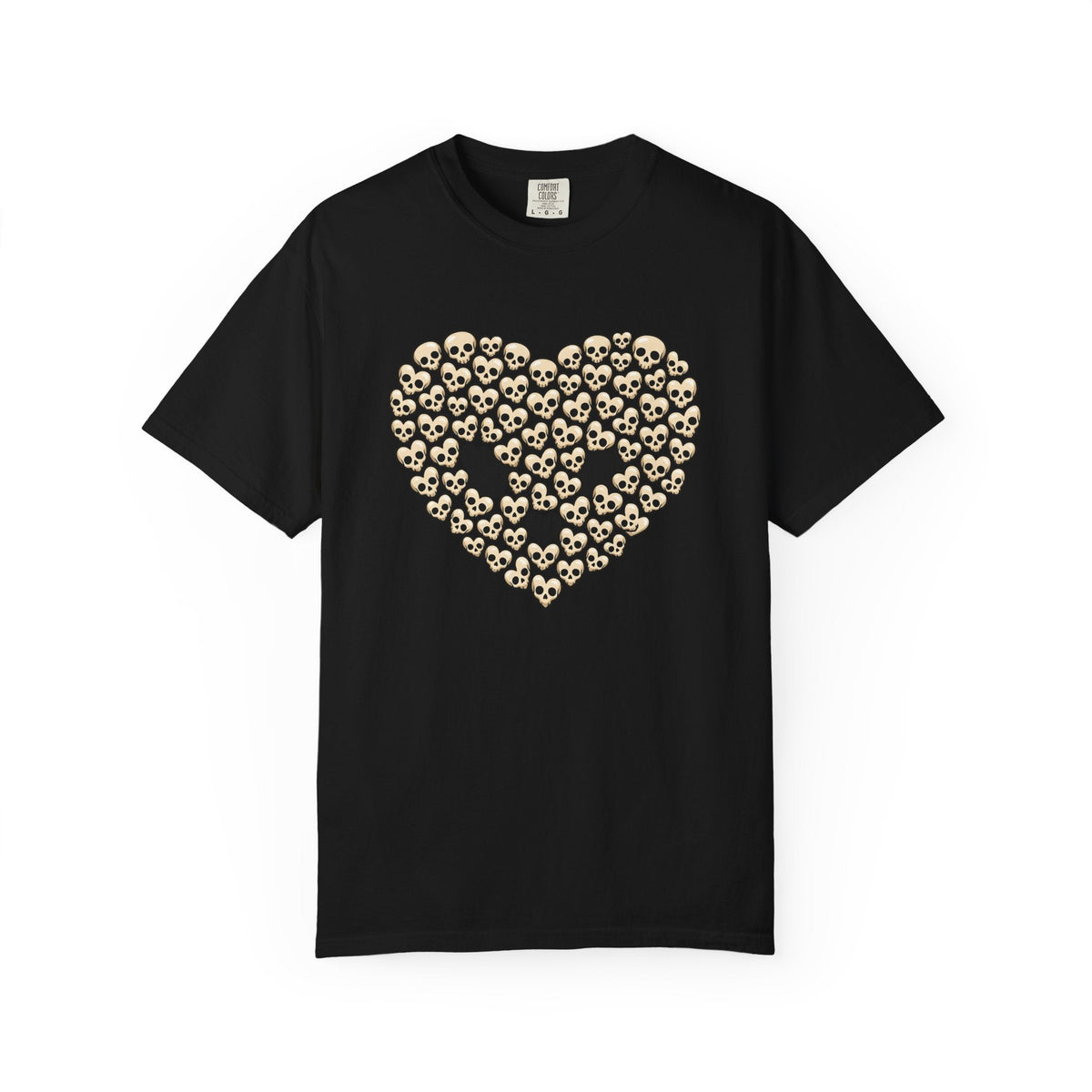 Skull Heart Shirt Valentines Day Emo Unisex Gift Comic Tee product image 4