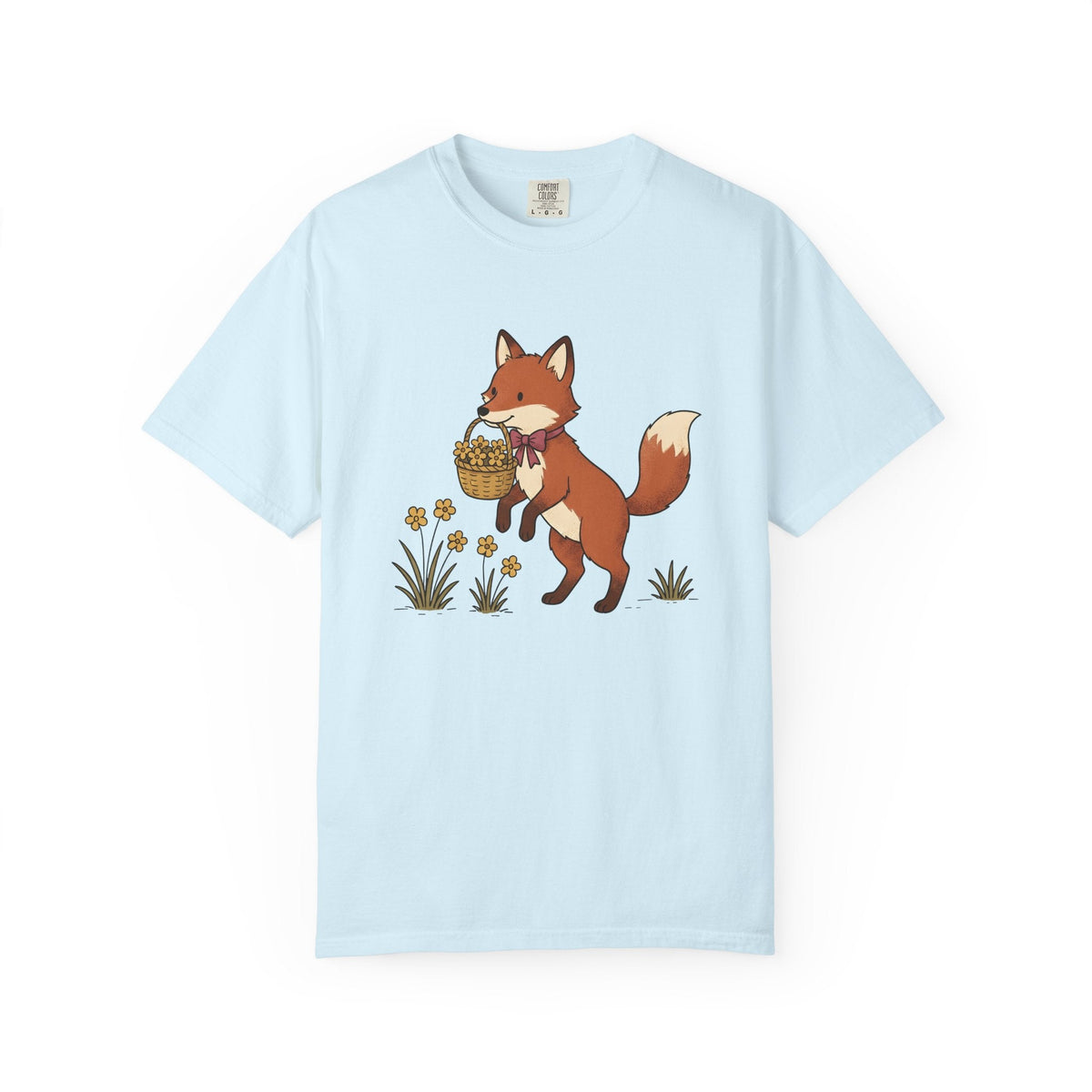 Fox Basket Shirt Easter Animal Unisex Gift Cute Tee product image 2