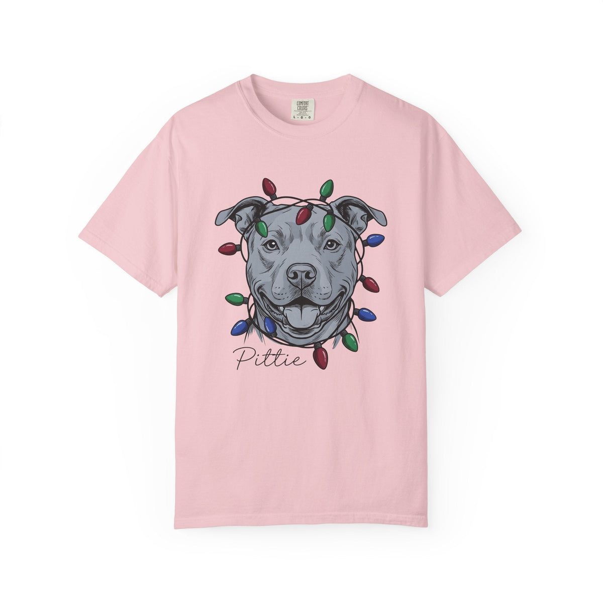 Pitbull Canine Shirt Dog Winter Unisex Gift Line Art Tee product image 3