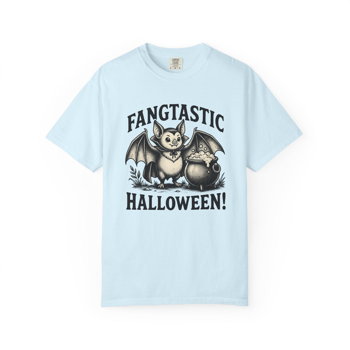 Bat Cauldron Shirt Halloween Gothic Unisex Gift Vintage Tee product image 2