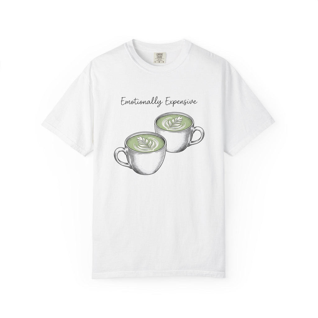 Matcha Latte Cups Shirt Coffee Foodie Unisex Gift Hand Drawn Tee Green Tea Cup