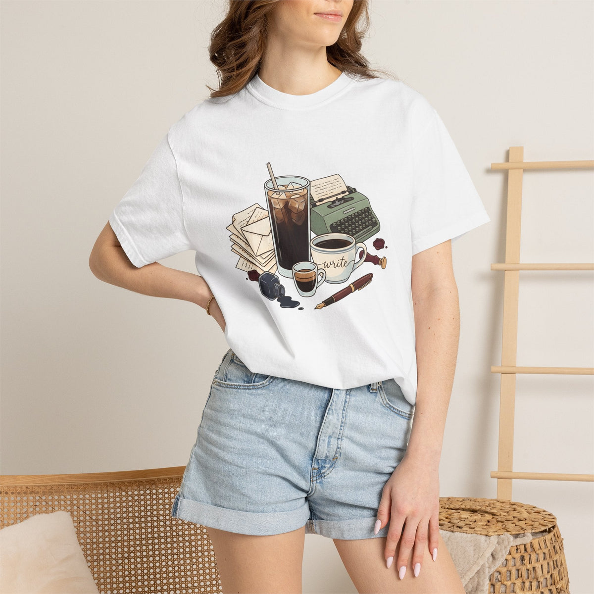 Espresso Drinks Shirt Coffee Novelist Unisex Gift Line Art product image 6