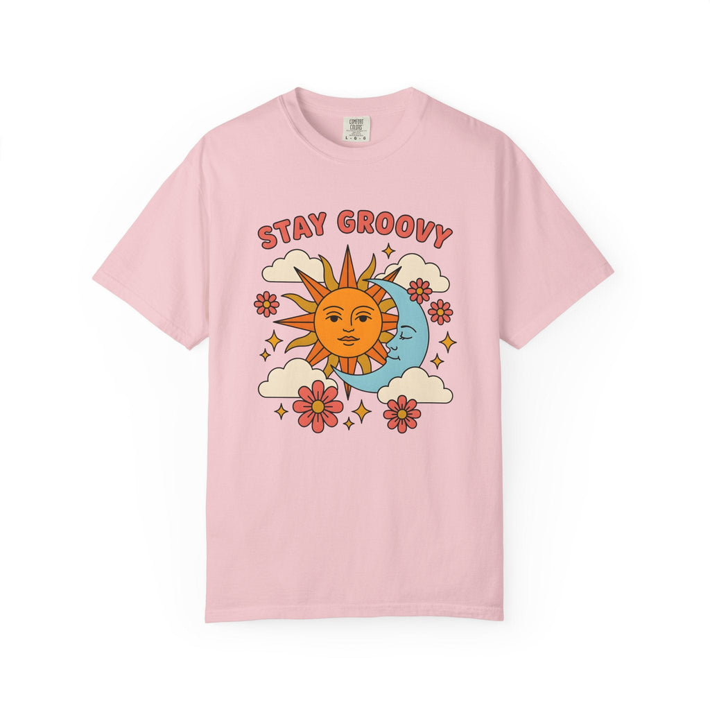 Sun Moon Print Shirt Boho Chic Stars Unisex Gift Funky Tee product image 3
