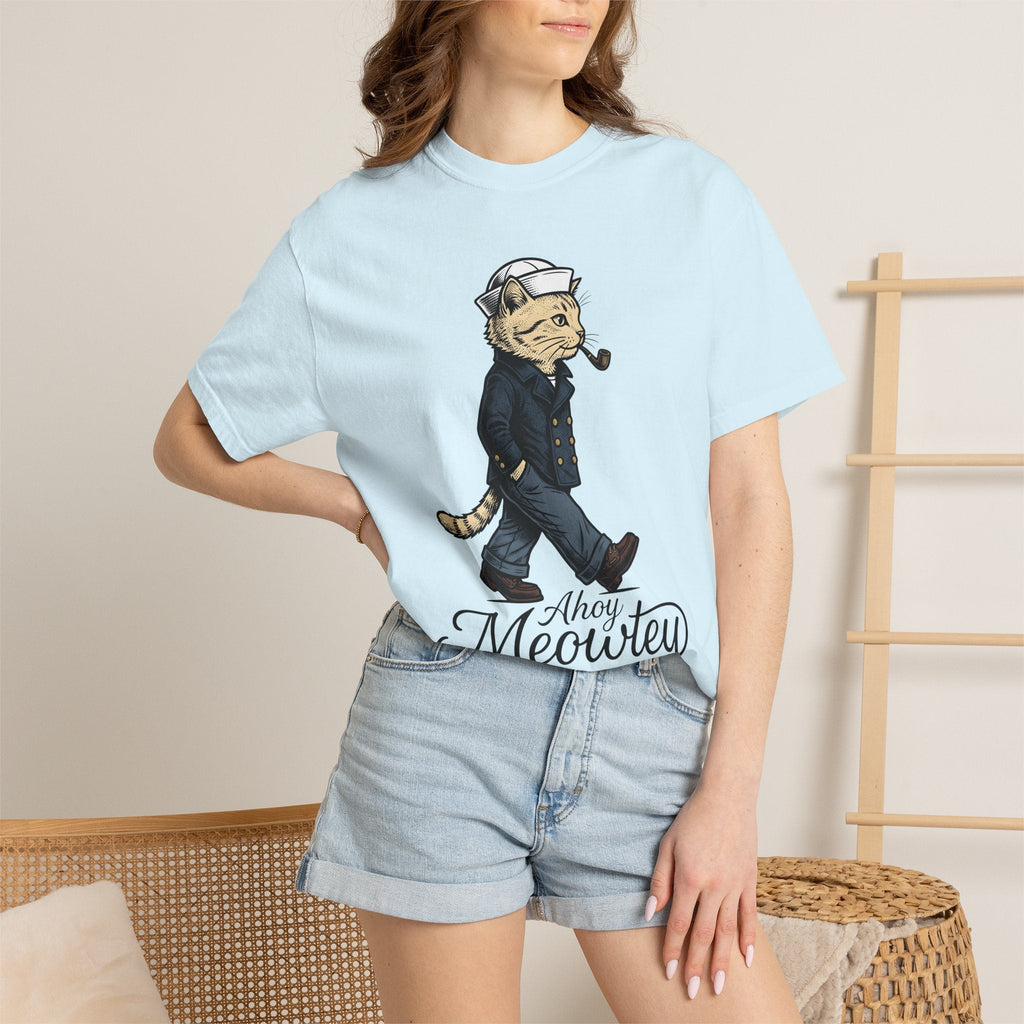Sailor Cat Shirt Humor Unisex Gift Vintage Tee Kitty product image 9
