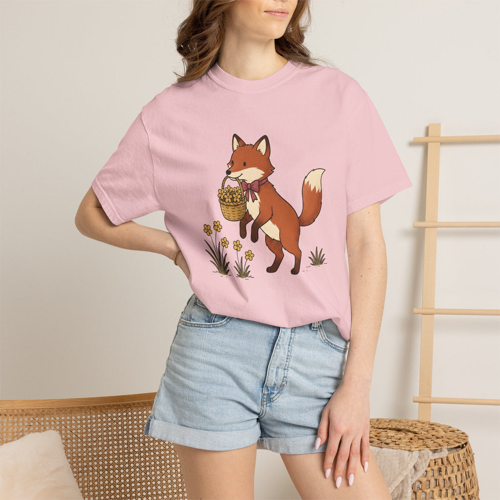 Fox Basket Shirt Easter Animal Unisex Gift Cute Tee product image 12