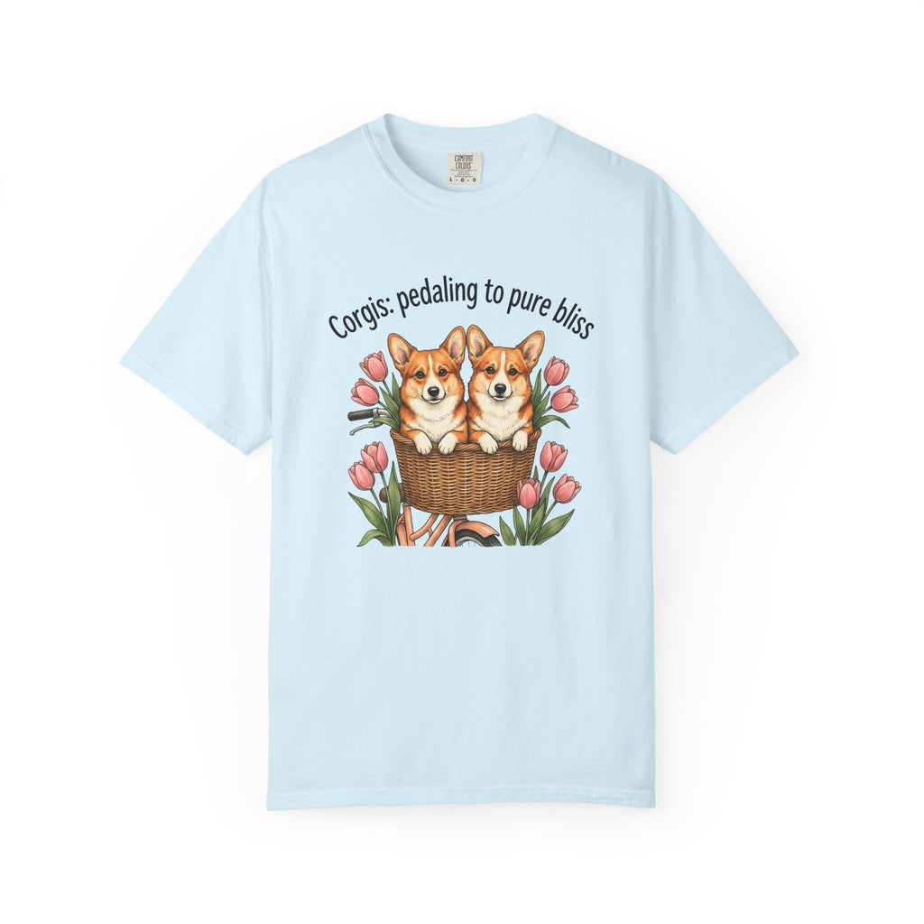 Corgi Dogs Shirt Dog Blossom Unisex Gift Line Art Tee product image 2