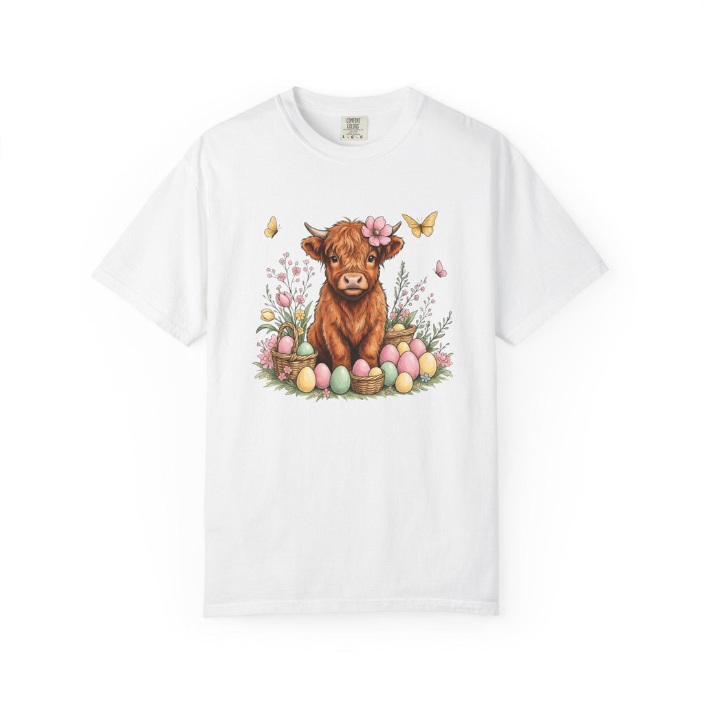 Highland Cattle Shirt Easter Rustic Unisex Gift Line Art product image 1