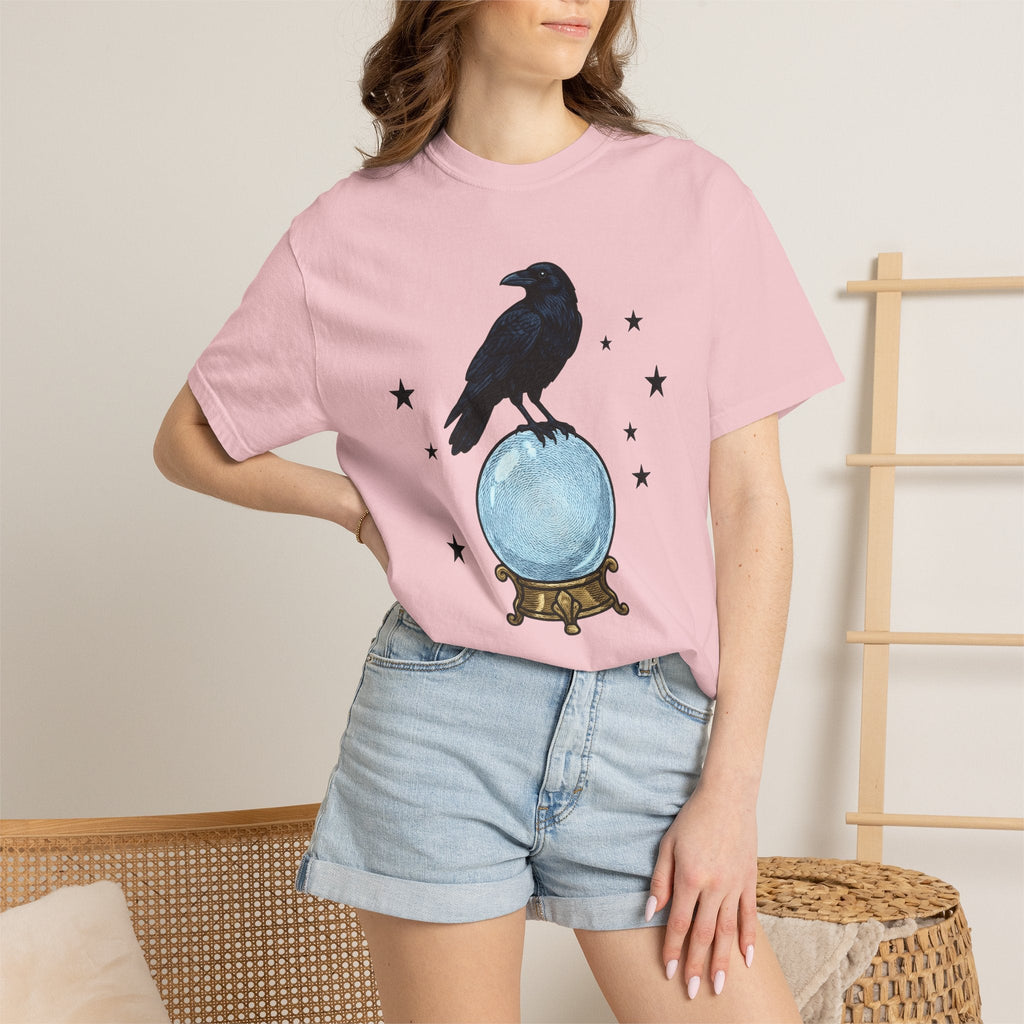 Crow Magic Sphere Shirt Occult Dark Art Unisex Gift Retro product image 12