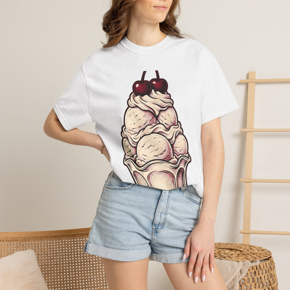 Ice Cream Cone Shirt St Valentines Day Sweets Gift Women product image 6
