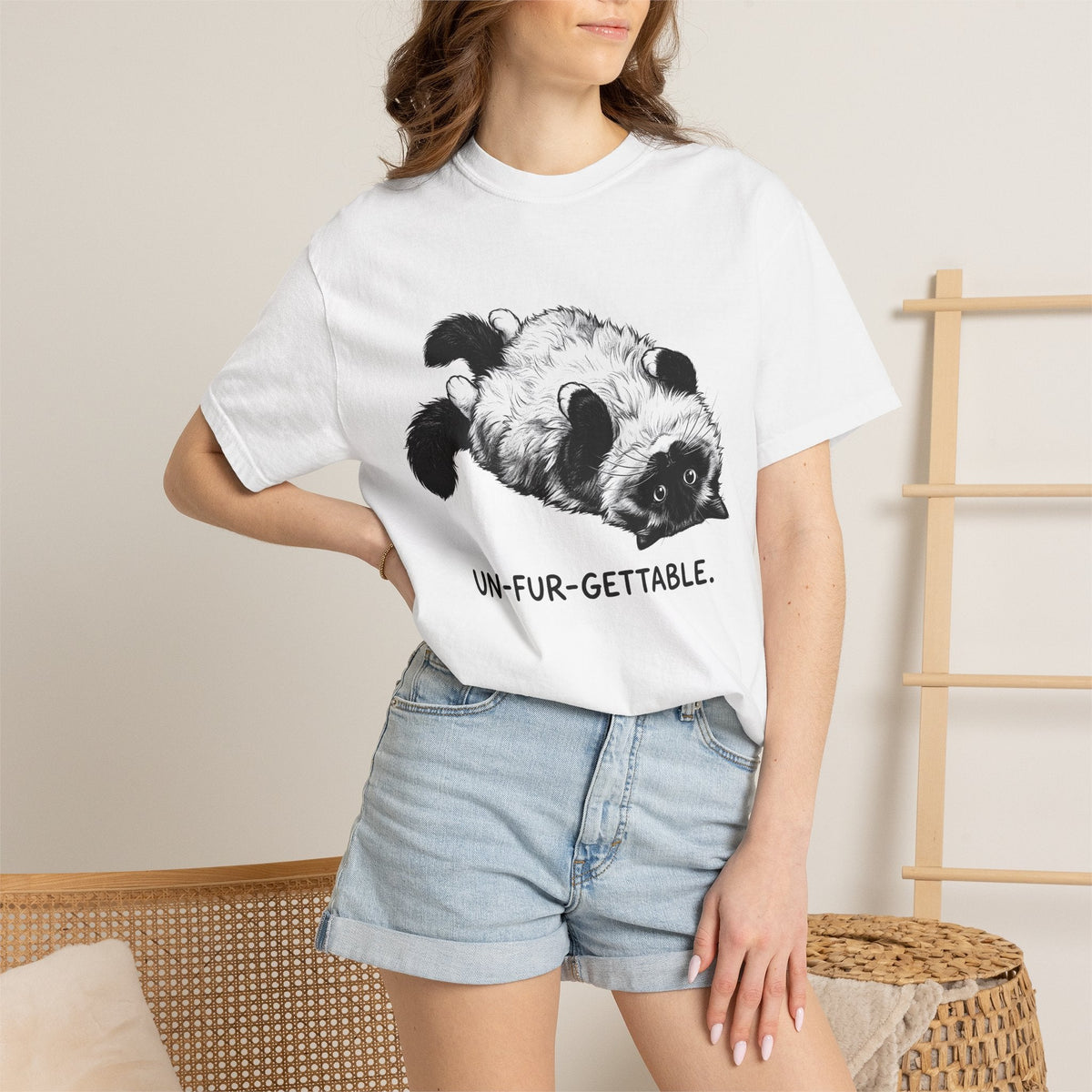 Fluffy Cat Shirt Pet Supplies Unisex Gift Illustration Tee product image 6