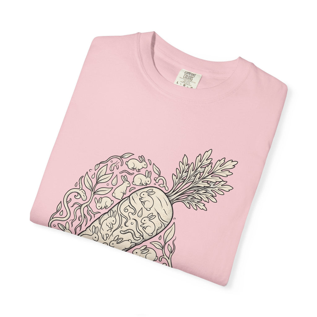 Bunny Vegetable Shirt Easter Pets Unisex Gift Line Art Tee product image 11