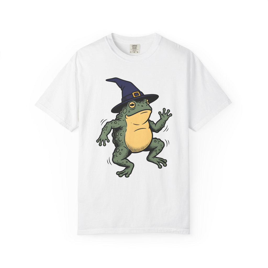 Amphibian Witch Hat Shirt Halloween Pet Unisex Gift Illustration Tee Toadstool