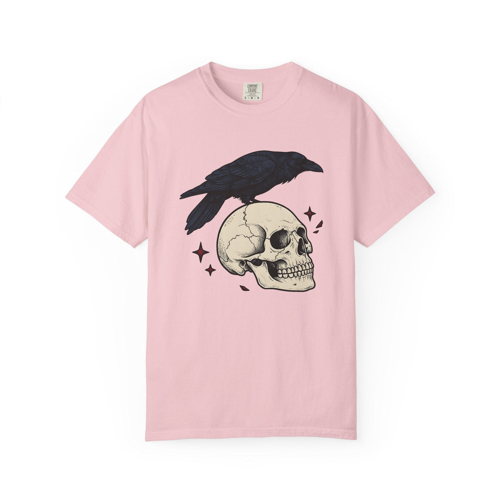 Raven Skull Shirt Halloween Gothic Unisex Gift Tee Crow product image 3