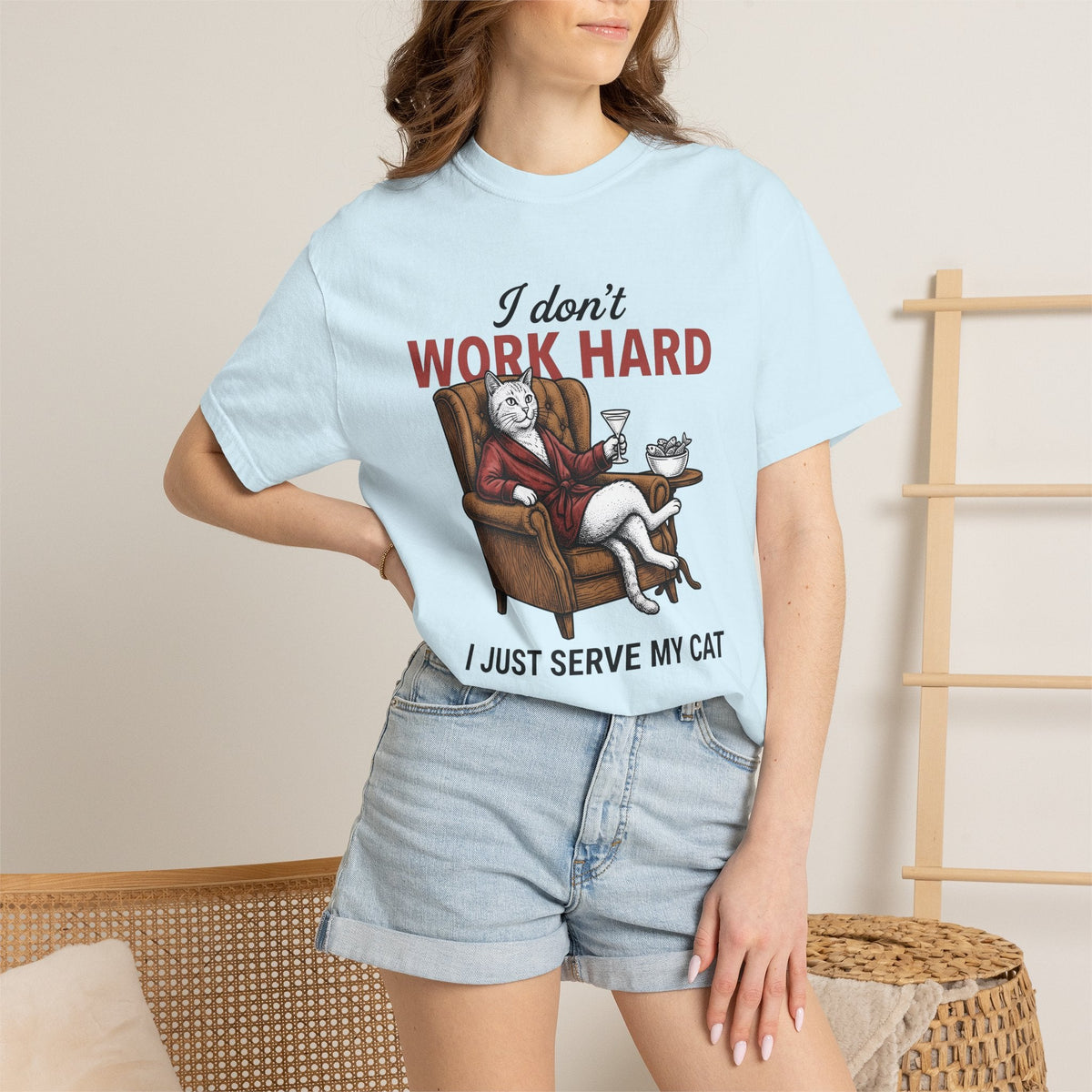 Cat Lounge Chair Shirt Satire Unisex Gift Nostalgic Tee product image 9