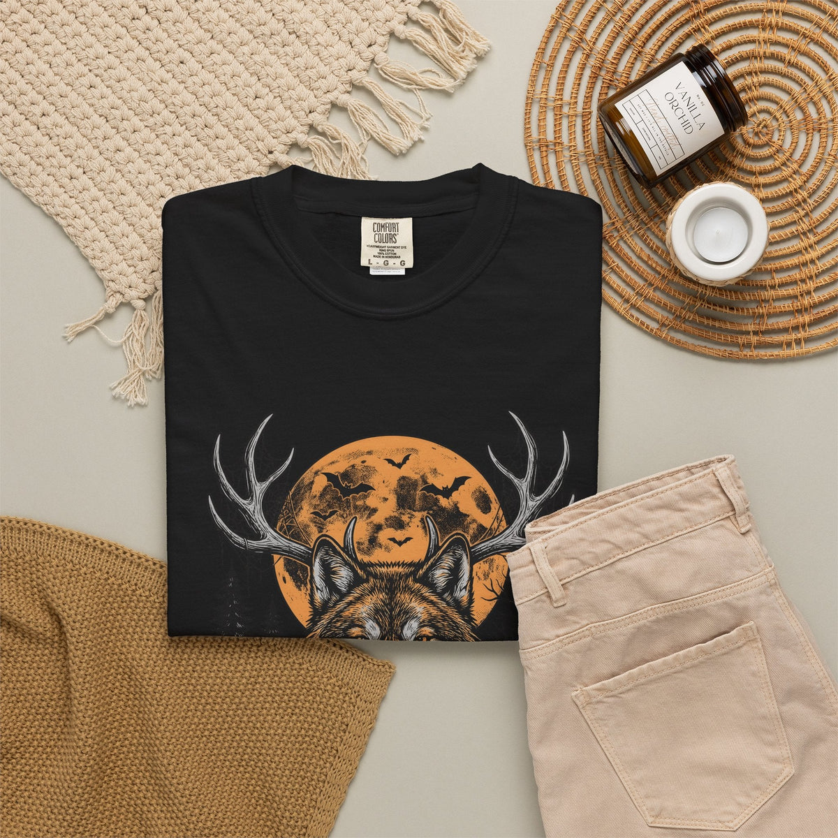 Wolf Moon Shirt Animals Nature Gift Women Gothic Tee Lunar product image 16