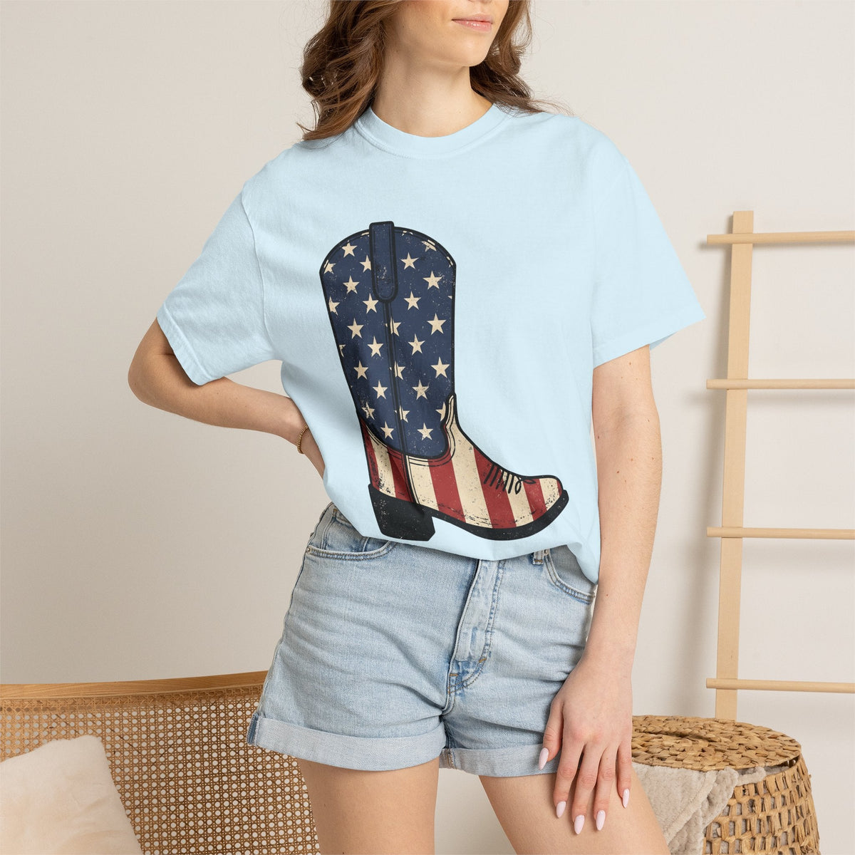 Cowboy Boot Shirt America Country Unisex Gift Hand Drawn product image 9