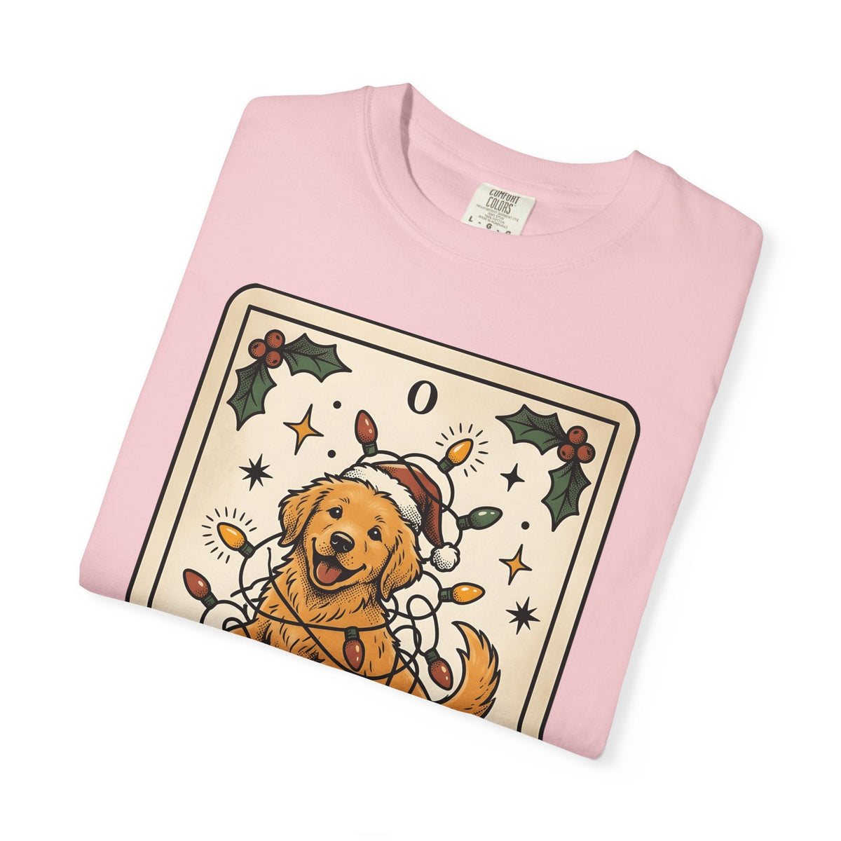 Golden Retriever Fairy Lights Retro T-Shirt – Christmas Dog product image 11