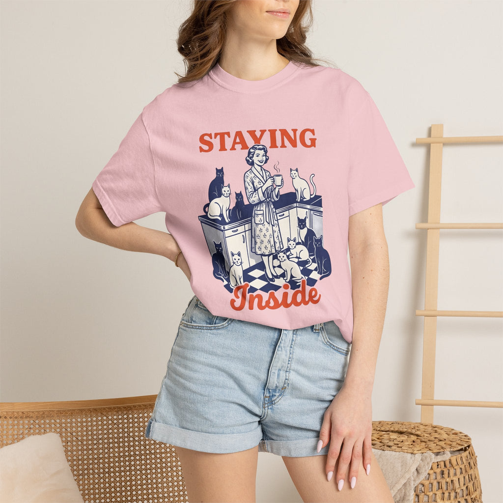 Lady With Cats Shirt Cat Dwelling Gift for Women Nostalgic product image 12
