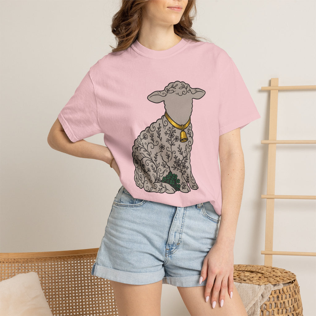 Lamb Floral Shirt Easter Farmhouse Unisex Gift Hand Drawn product image 12