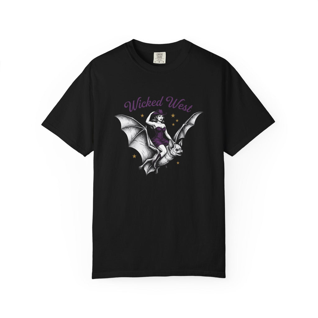 Cowgirl Bat Shirt Halloween Gothic Gift for Women Vintage product image 4