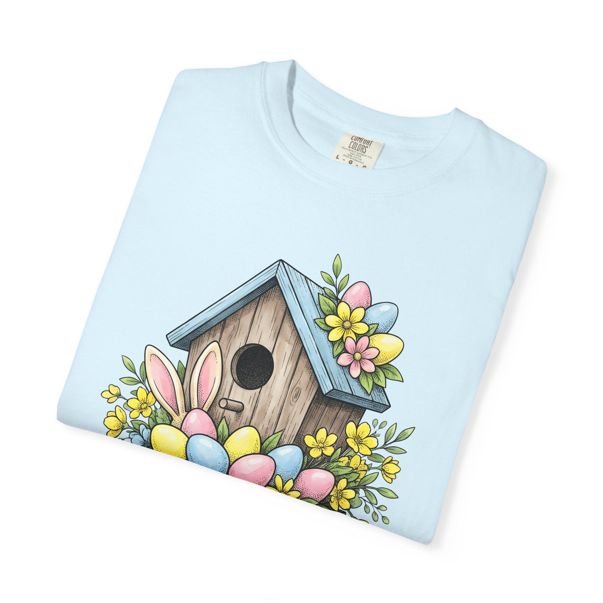 Bunny Bird Home Shirt Easter Outdoor Unisex Gift Line Art product image 8