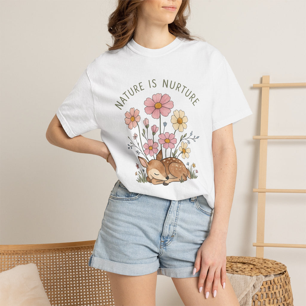 Baby Deer Shirt Animal Nature Unisex Gift Watercolor Tee product image 6
