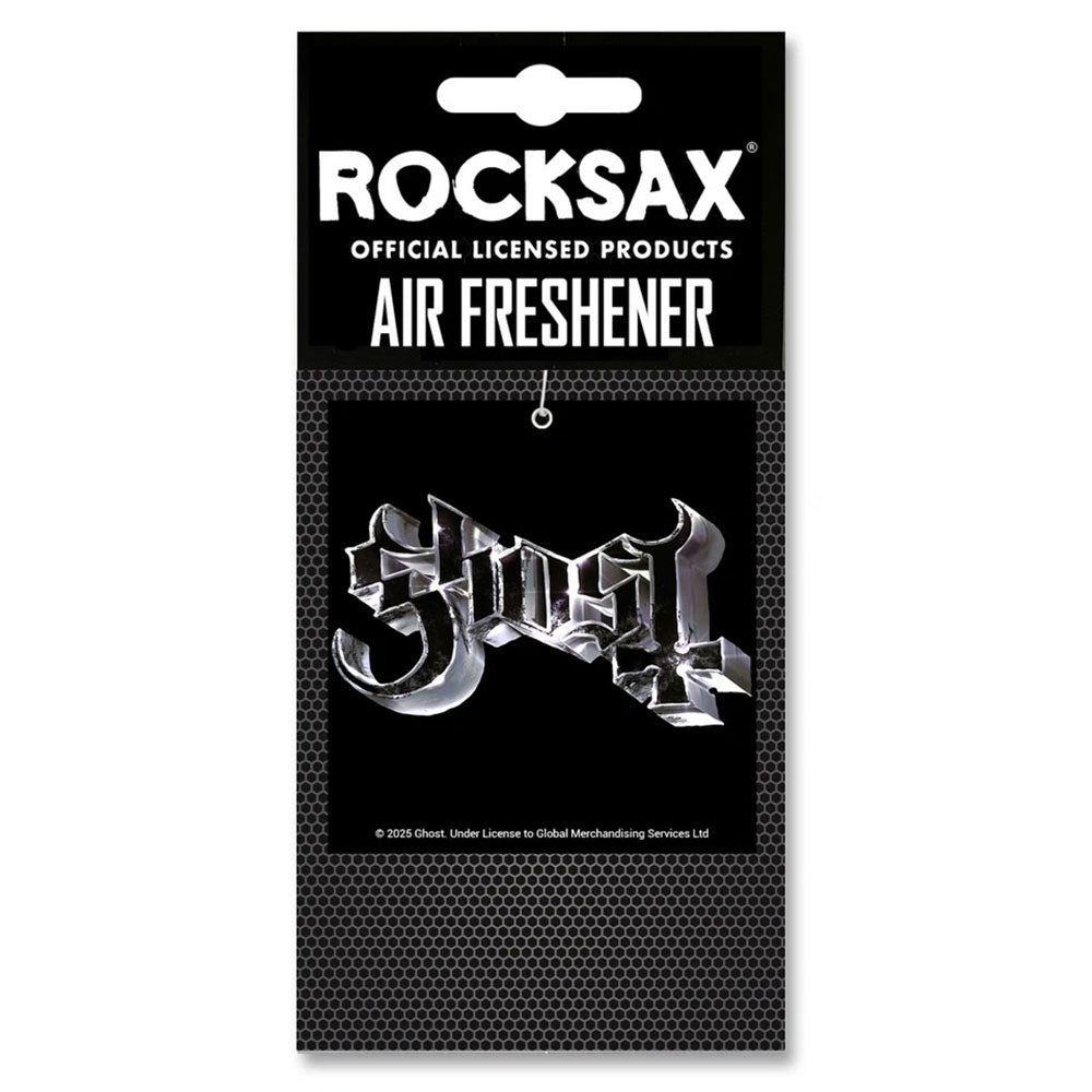Ghost Chrome Band Logo Car Air Freshener