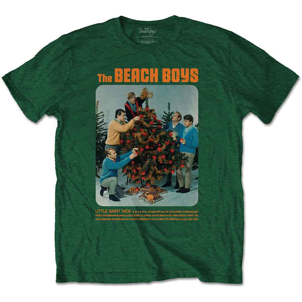 The Beach Boys Unisex T-Shirt: Xmas Album (Green) (Back product image 1