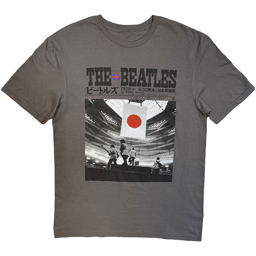 The Beatles Unisex T-Shirt: At Budokan (Charcoal Grey) product image 1