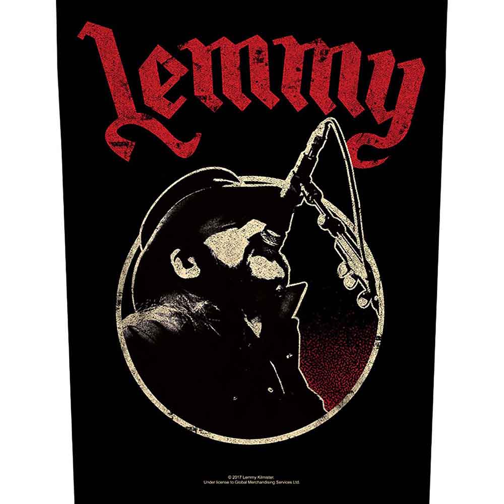 Motorhead Lemmy Microphone Pose Back Patch
